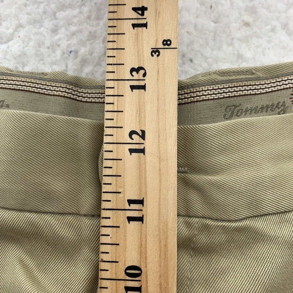 Tommy Bahama Silk Pants Mens 35x31 (Tag 35x34) Trouser Hemmed Pleated Tan Dad - Picture 13 of 15